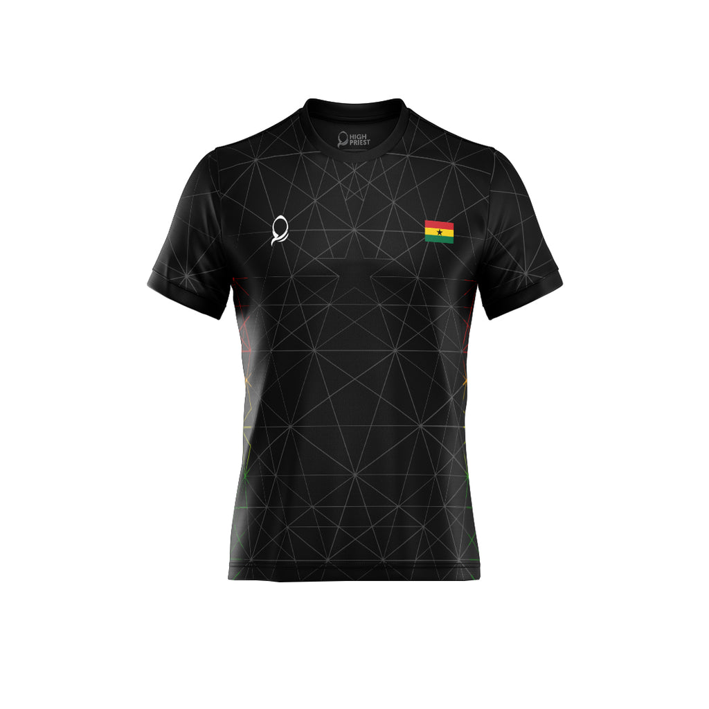 Ghana Pentagram Jersey - Black