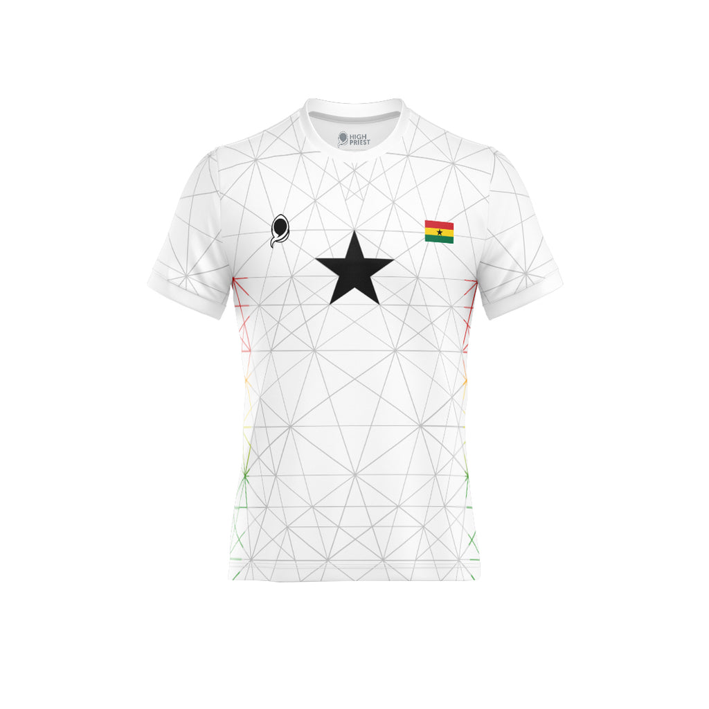 Ghana Pentagram Jersey - White