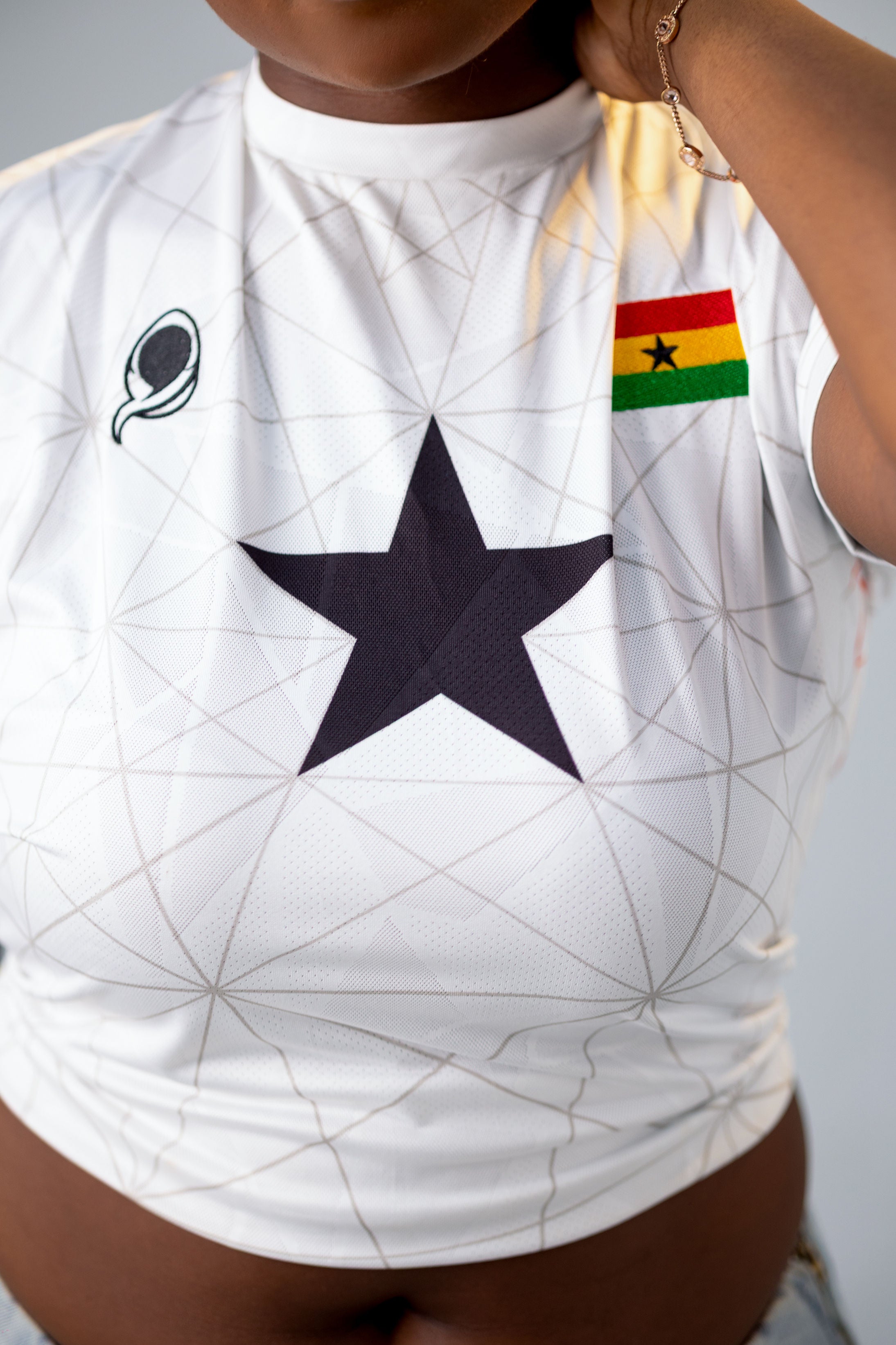 Ghana Pentagram Jersey - White