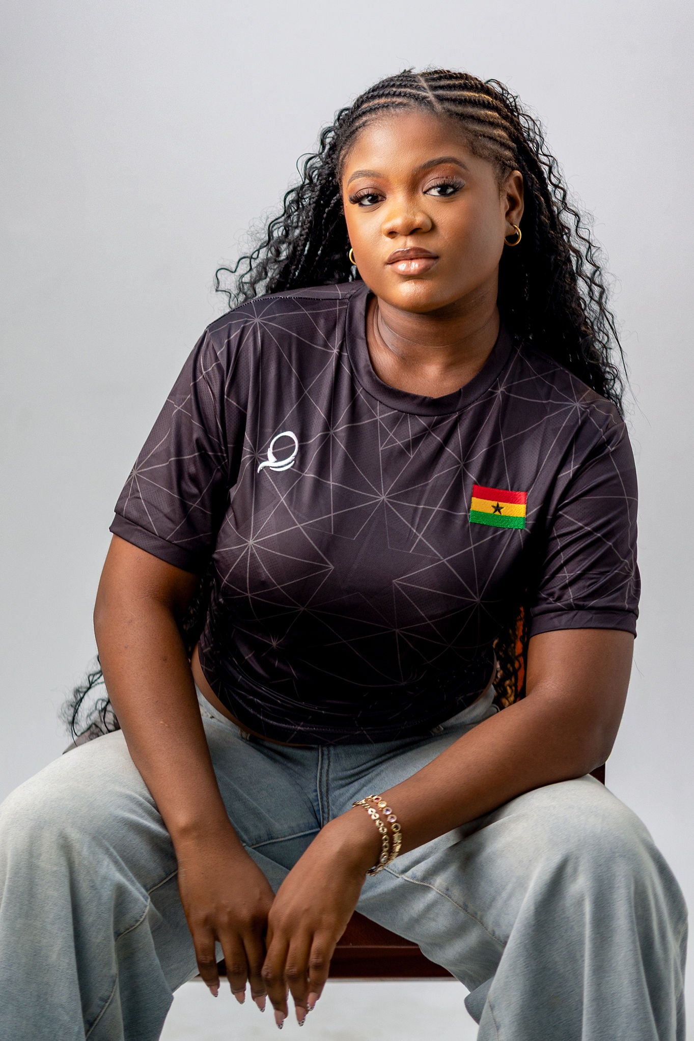 Ghana Pentagram Jersey - Black