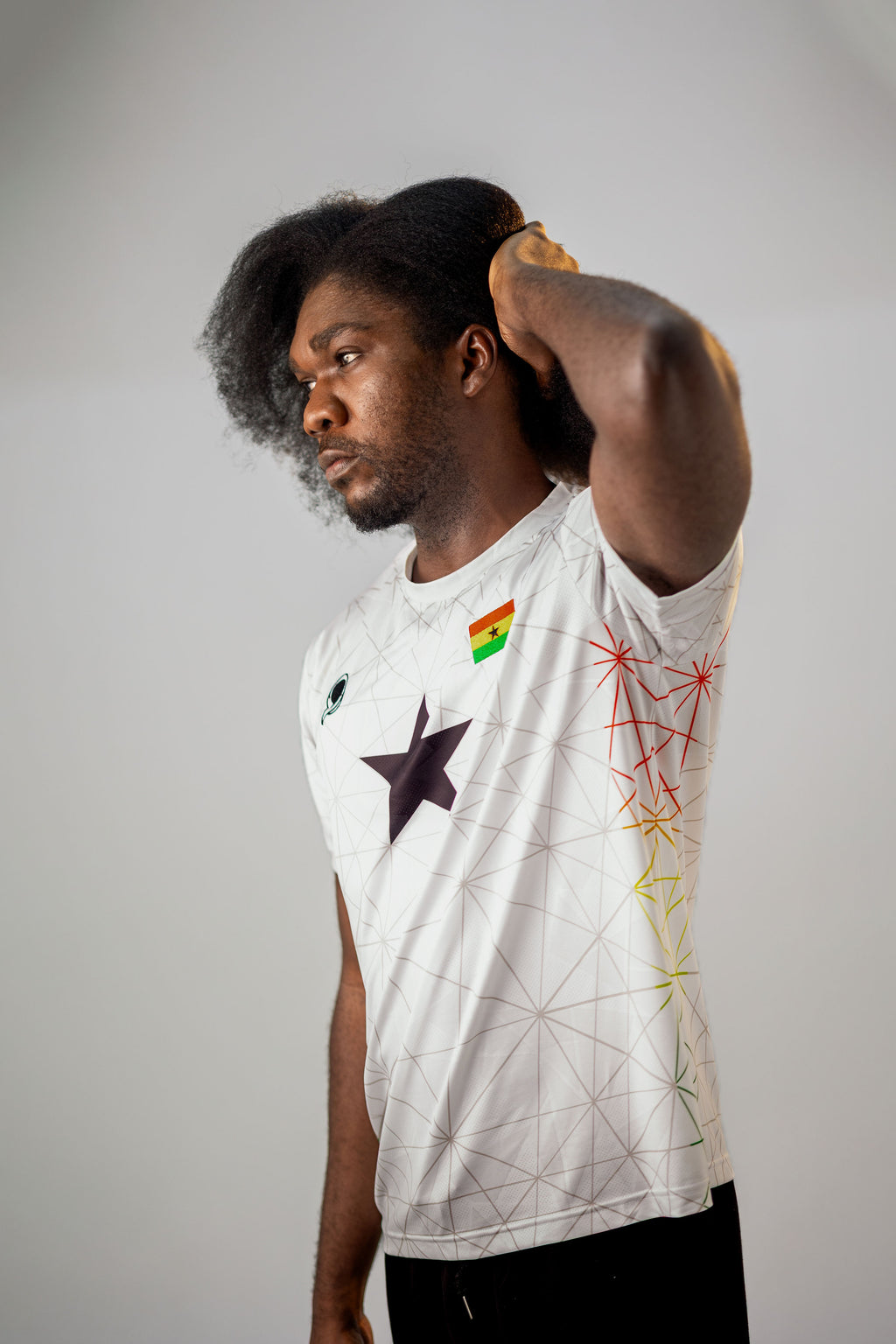 Ghana Pentagram Jersey - White