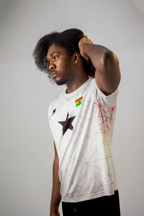 Ghana Pentagram Jersey - White