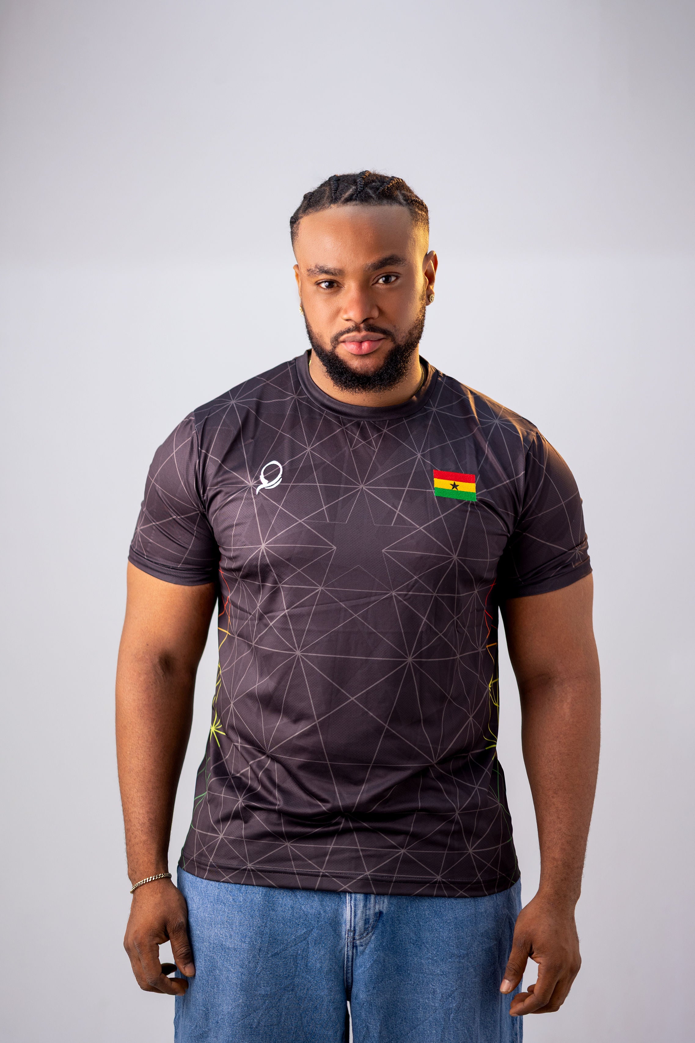 Ghana Pentagram Jersey - Black